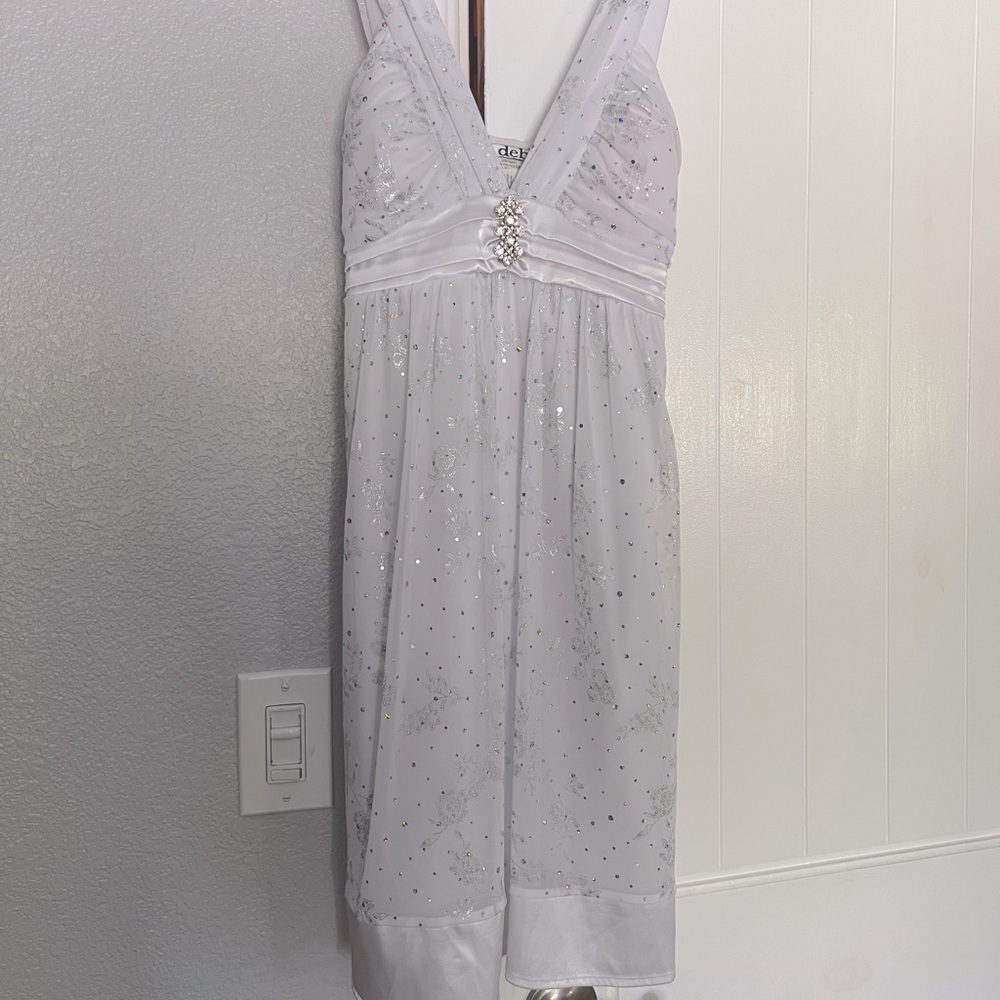 White short sparkly dress